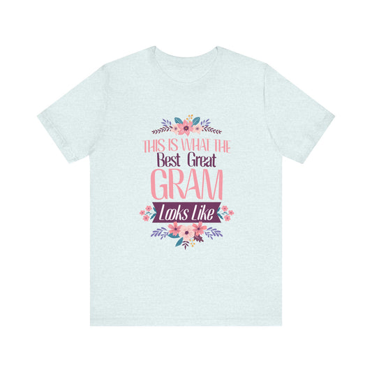 Custom Floral Best Great Gram Tee