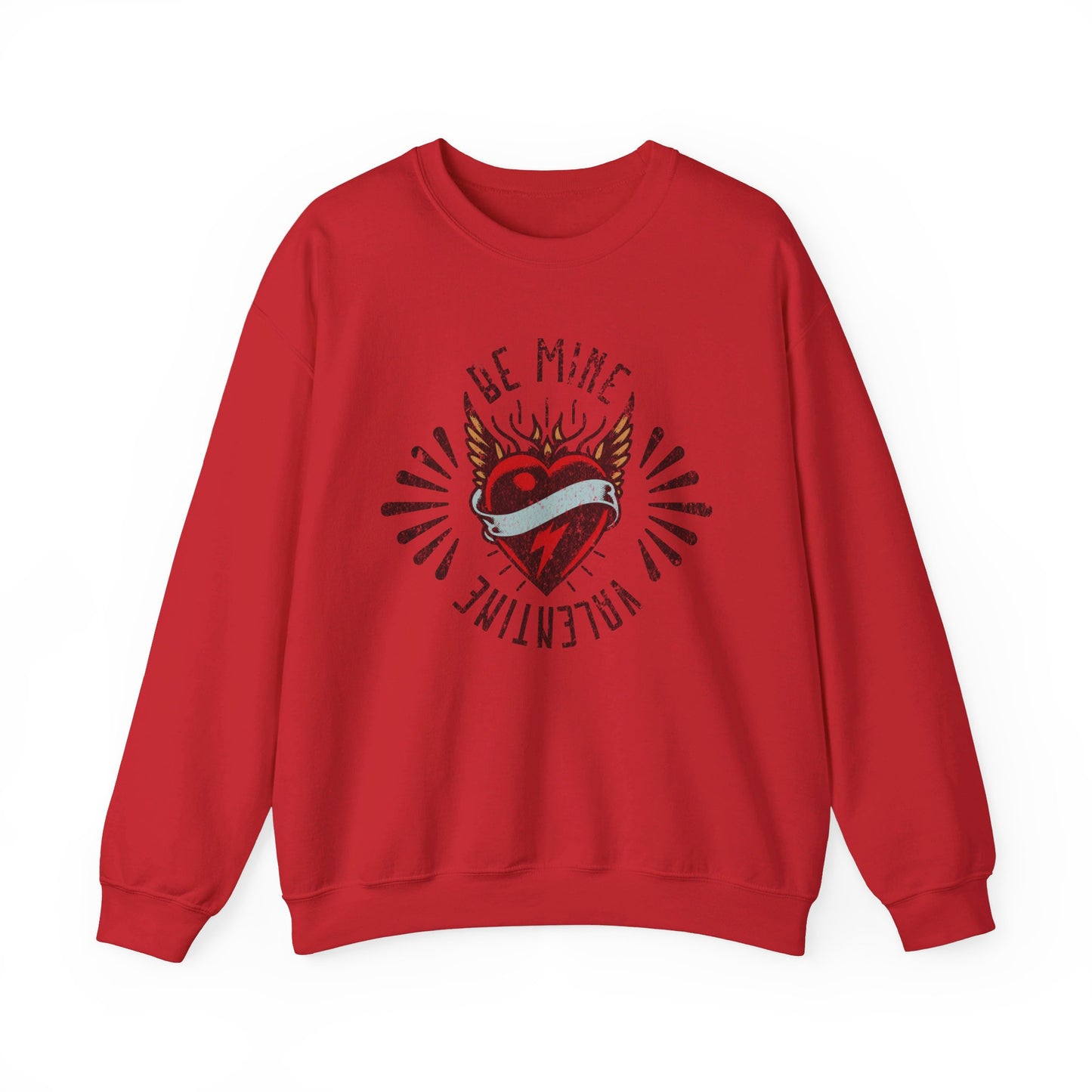 Be Mine Valentine Tattoo Style Unisex Sweatshirt