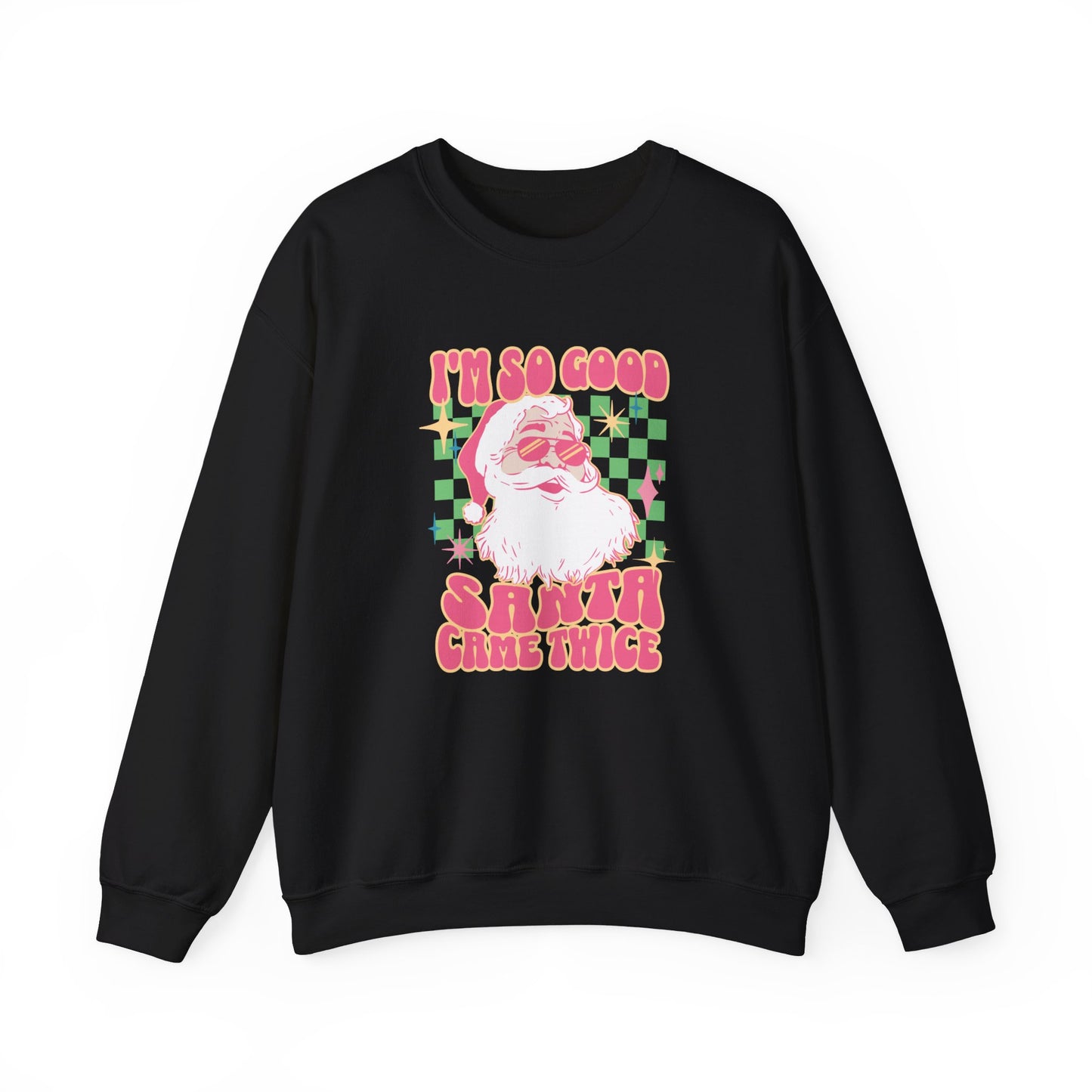 Funny Ugly Christmas Sweater- Santa Came Twice