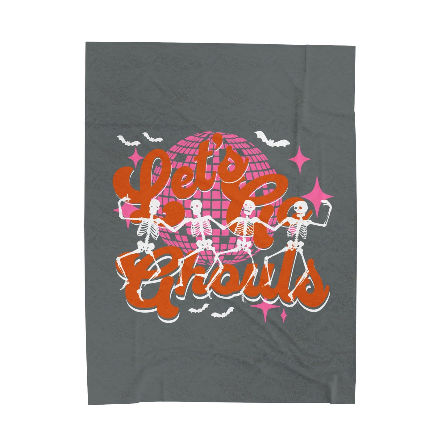 Let's Go Ghouls Halloween Velveteen Plush Blanket