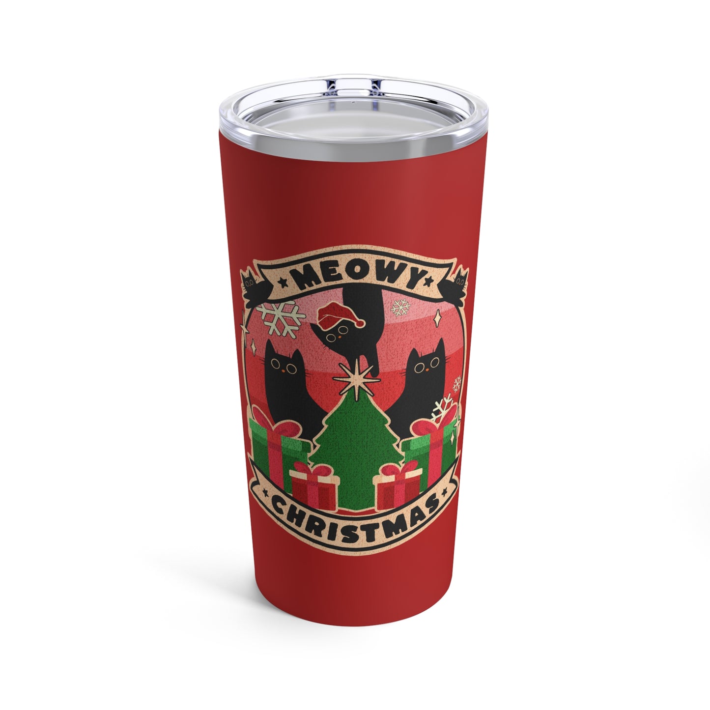 Meowy Christmas Stainless Tumbler 20oz