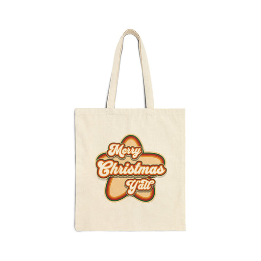 Merry Christmas Yall Retro Tote Bag