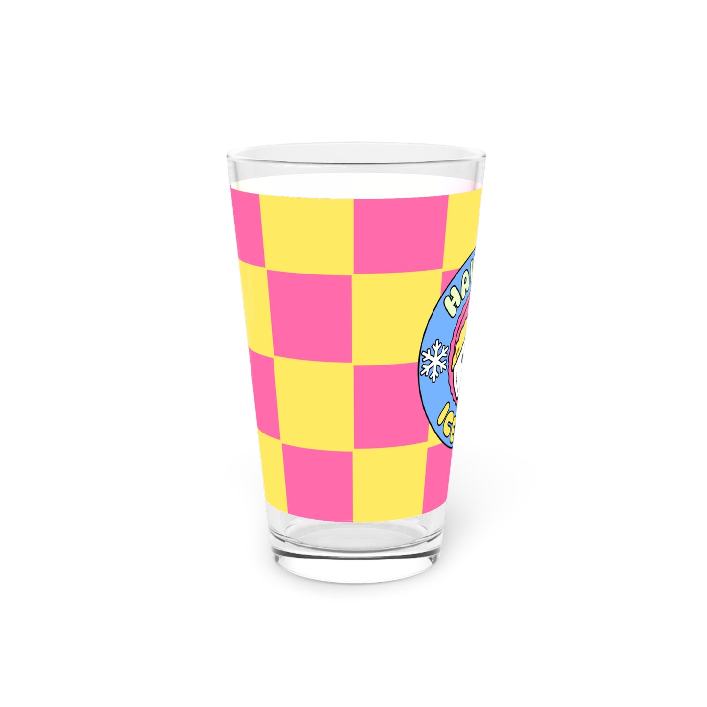 Have an Ice Day Retro Snowman Pint Glass