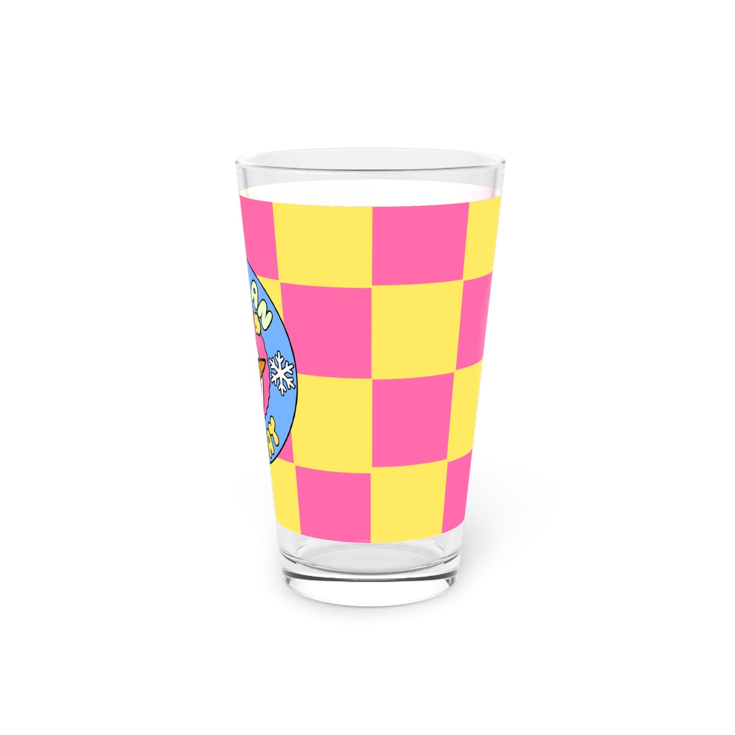 Have an Ice Day Retro Snowman Pint Glass