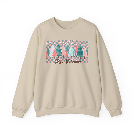 Custom Retro Christmas Tree Sweatshirt