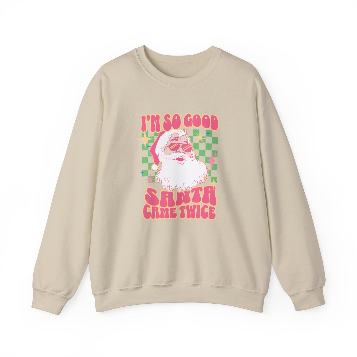 Funny Ugly Christmas Sweater- Santa Came Twice
