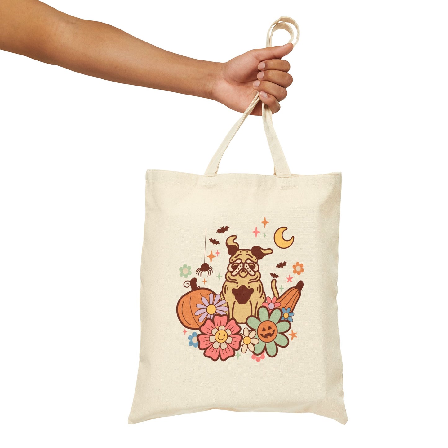 Canvas Tote Bag - Halloween Pug Trick or Treat