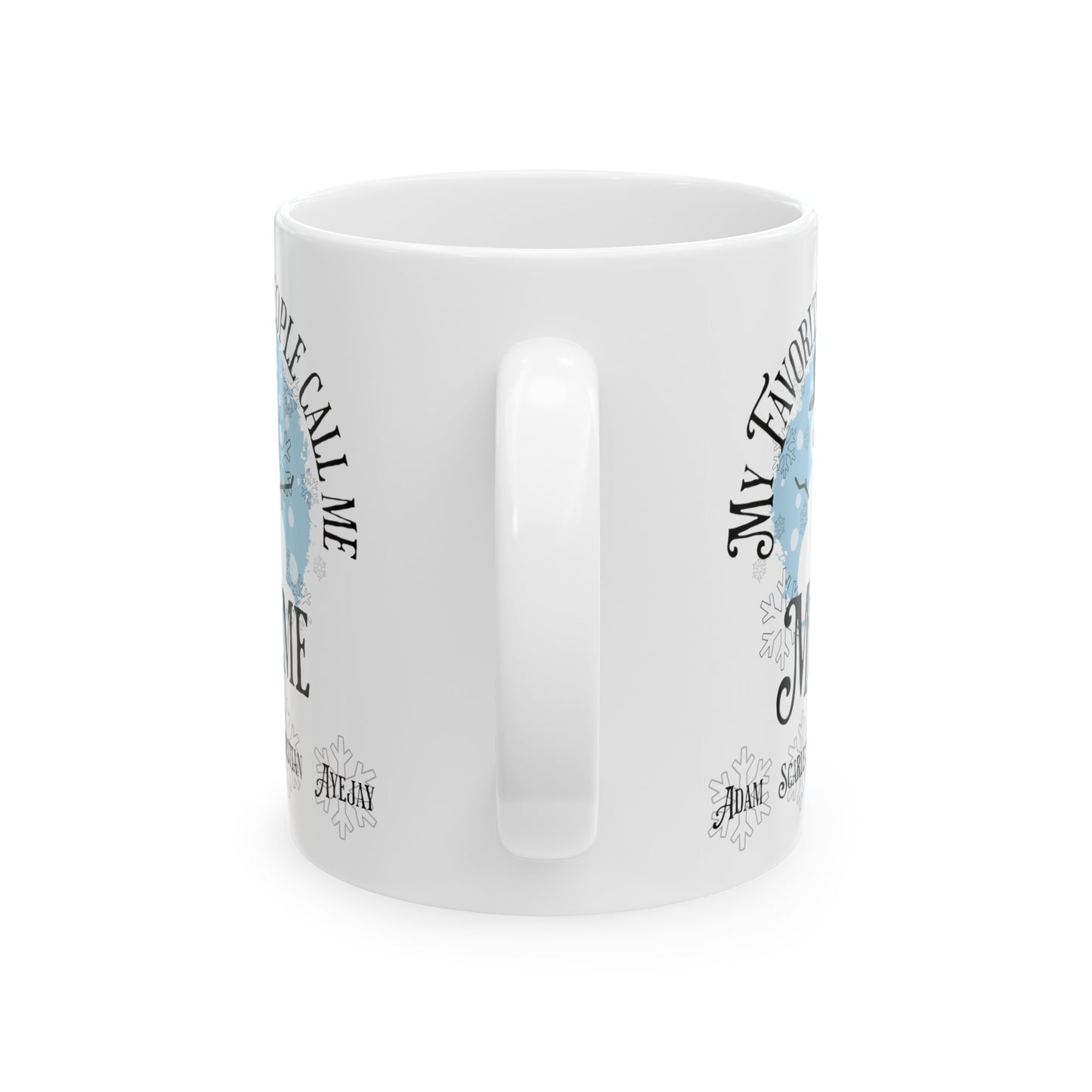 Custom Grandma Snowman Mug with Grandchildren names 11oz