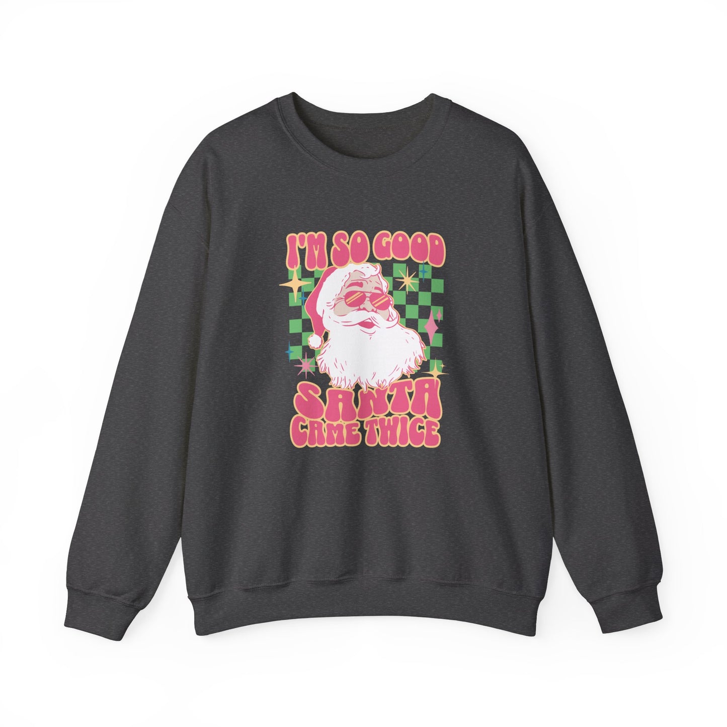 Funny Ugly Christmas Sweater- Santa Came Twice