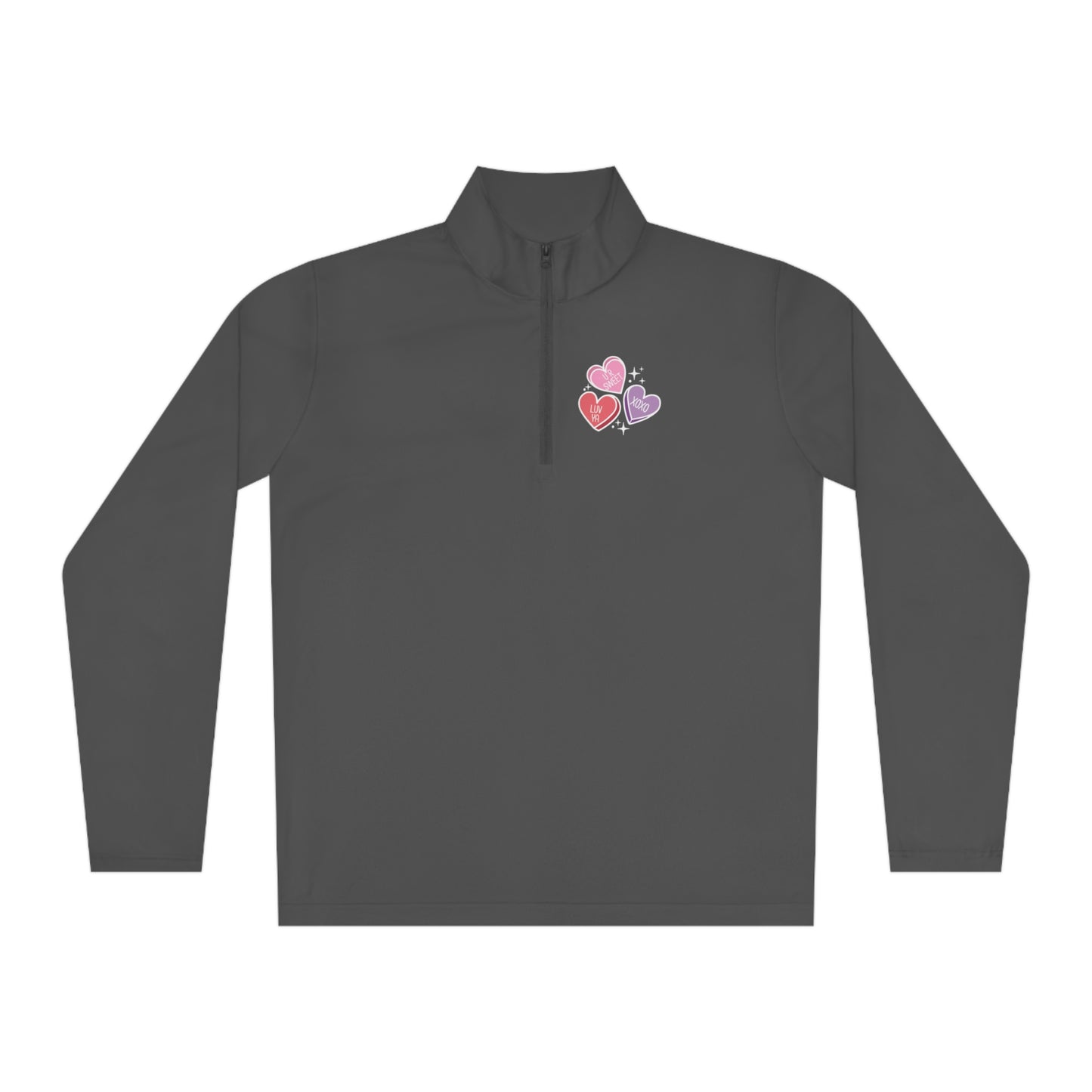 Valentine's Day Heart Quarter Zip Performance