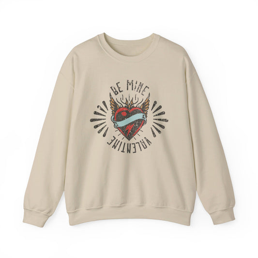 Be Mine Valentine Tattoo Style Unisex Sweatshirt