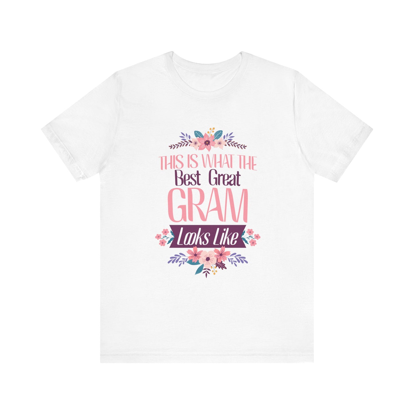 Custom Floral Best Great Gram Tee