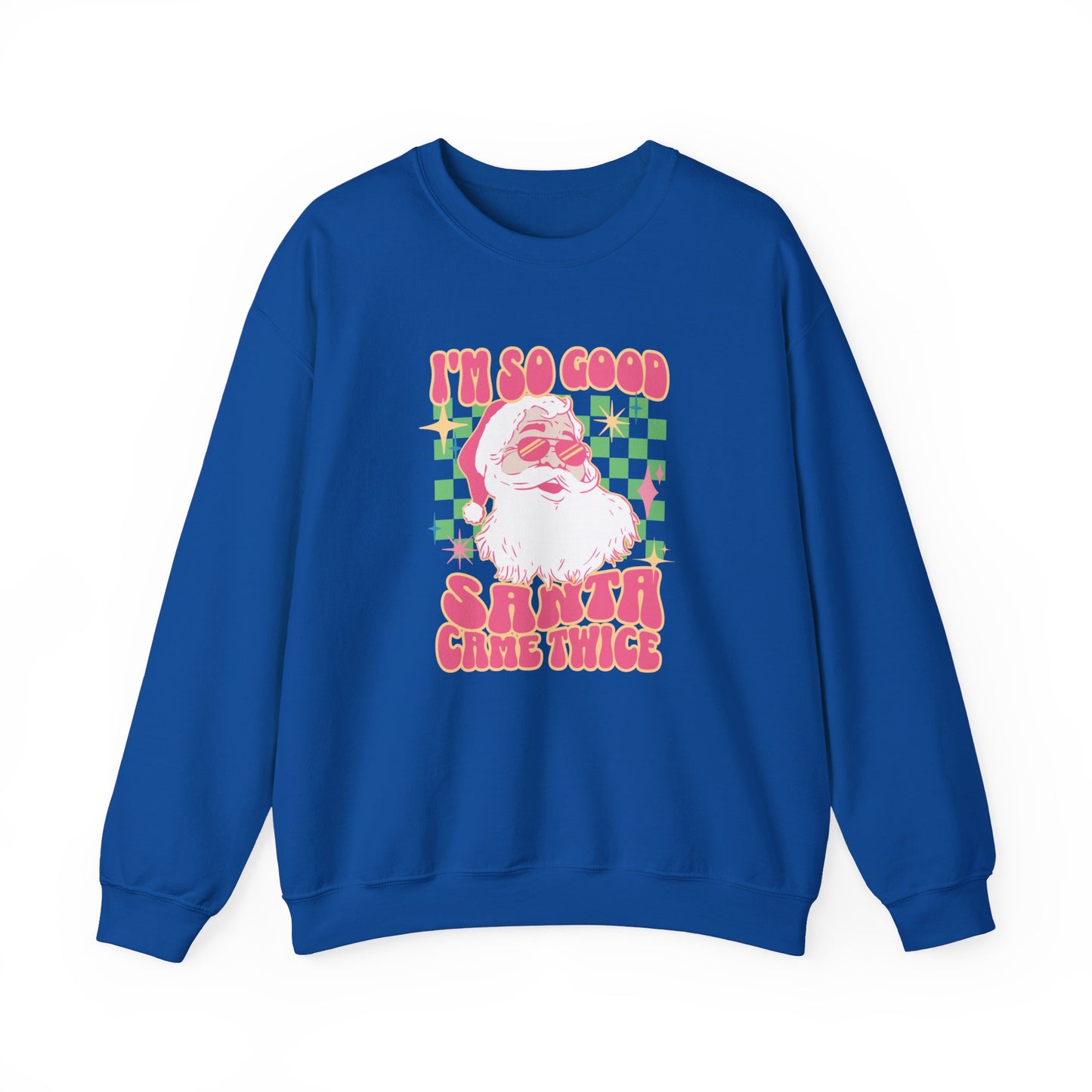 Funny Ugly Christmas Sweater- Santa Came Twice