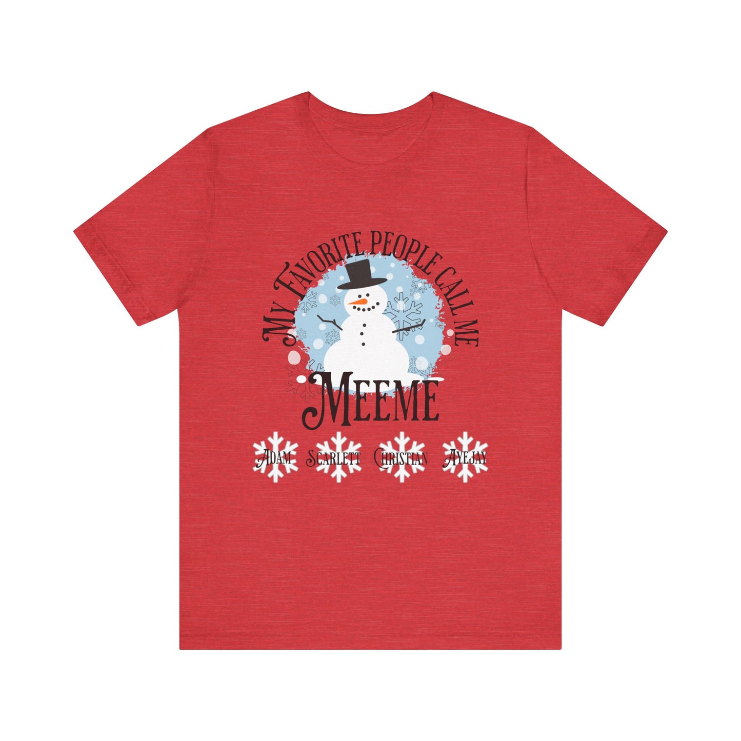 Custom Christmas Snowman T-Shirt for Grandma