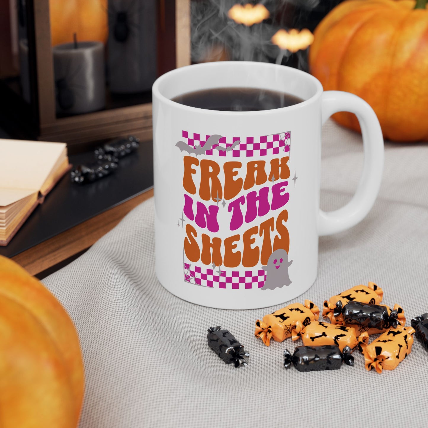 Freak in the Sheets Halloween Mug 11 oz