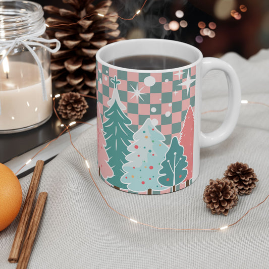 Retro Christmas Tree Mug