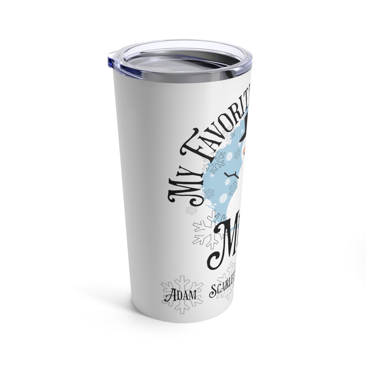 Custom Grandma/Mom Snowman Stainless Tumbler 20oz
