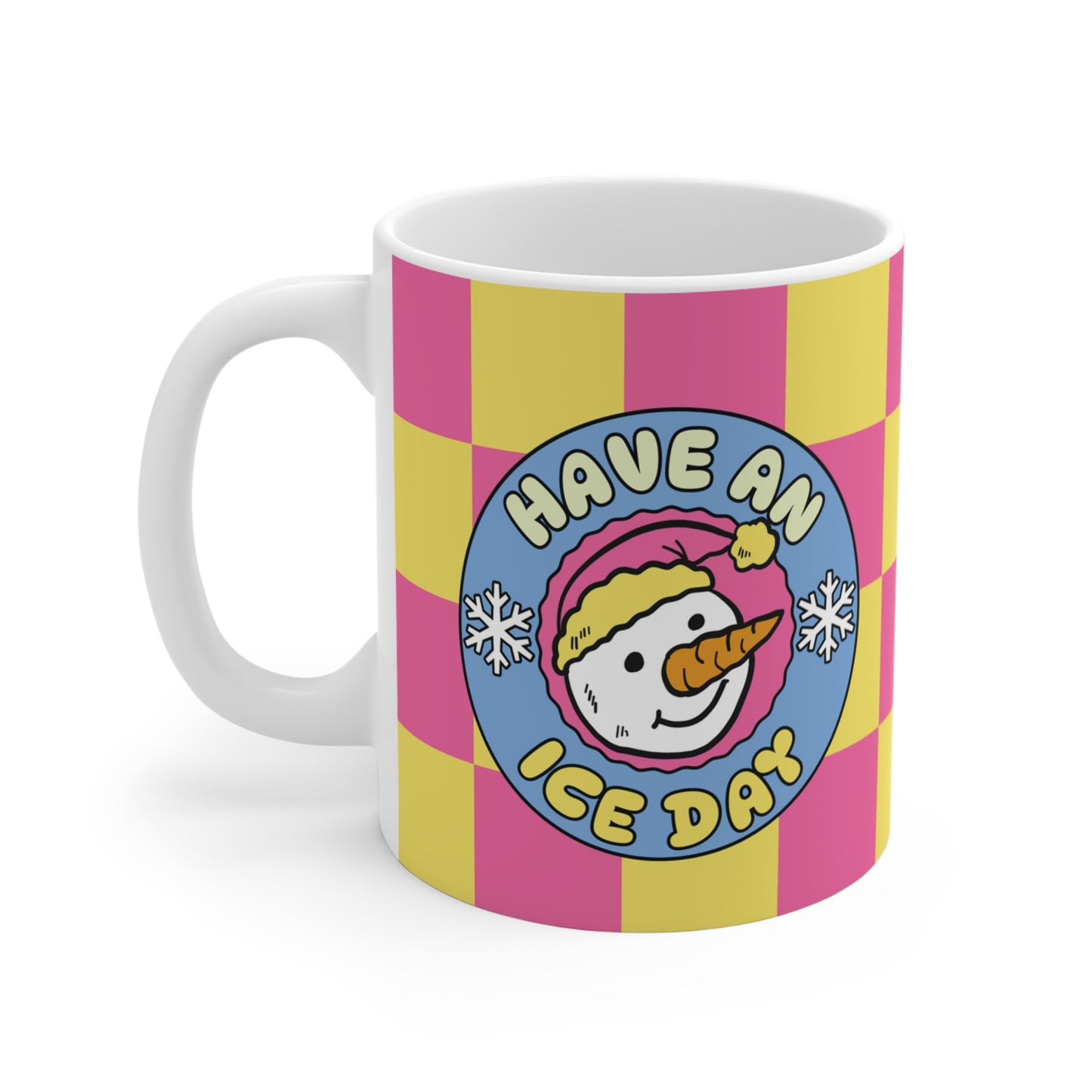 Retro Snowman Have an Ice Day Mug