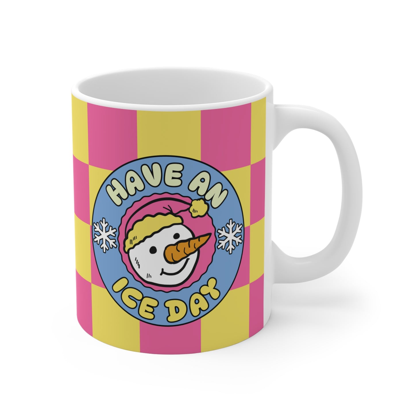 Retro Snowman Have an Ice Day Mug