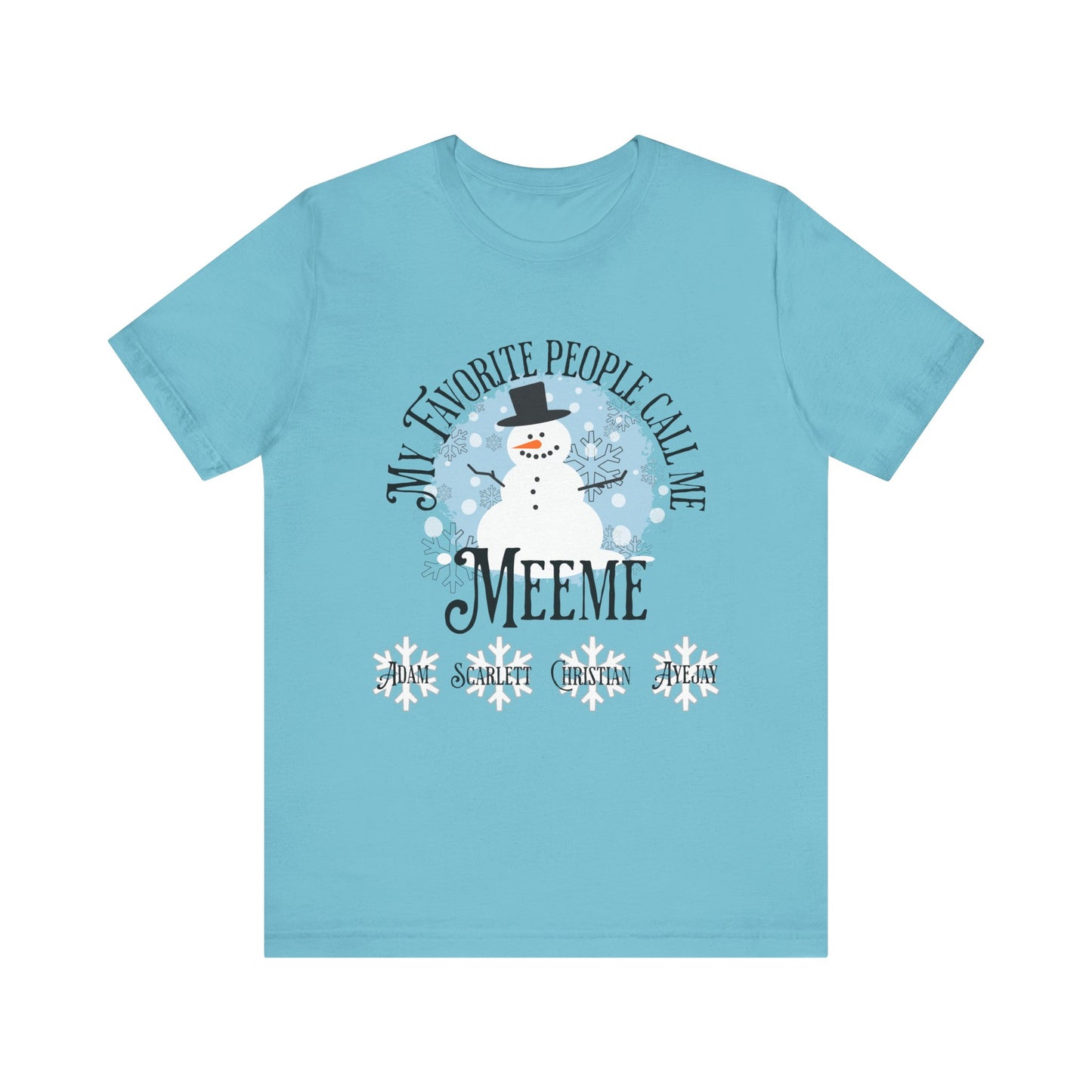 Custom Christmas Snowman T-Shirt for Grandma