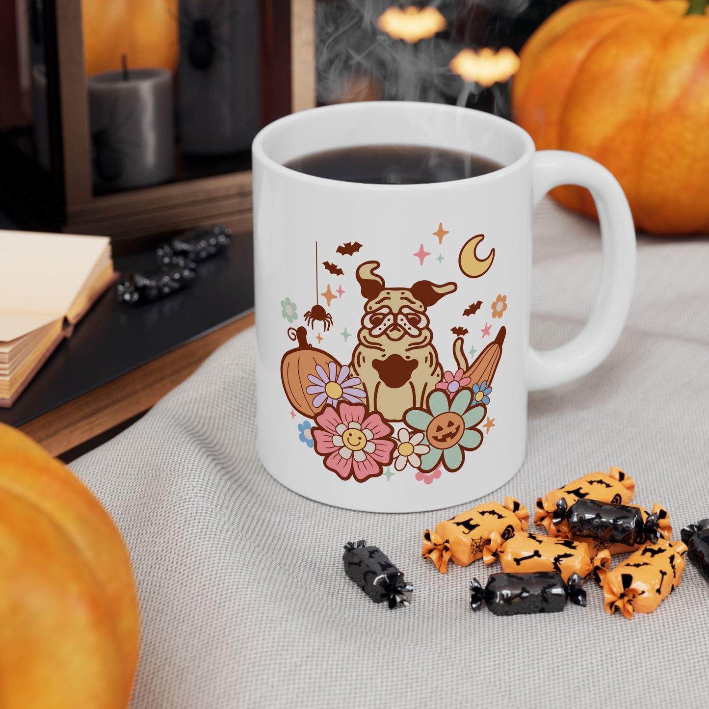 Halloween Pug Mug 11 oz